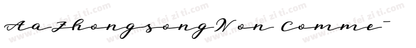 AaZhongsongNon Comme字体转换